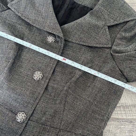 Dana Buchman gray blazer décor down Sz 10 - Picture 9 of 9